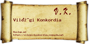 Világi Konkordia névjegykártya